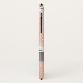 Cherry Blossom Roos Gold Monogram Bling Case-Mate iPhone Case (Achterkant/links)