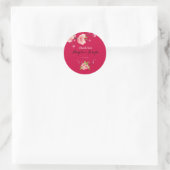 Cherry Blossom rose Blanc floral rond autocollant (Sac)