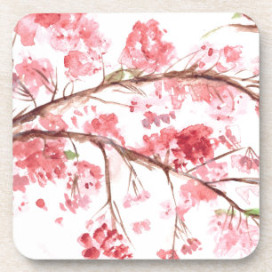 Cherry blossom roze bloemen Sakura Asian Japans Bier Onderzetter