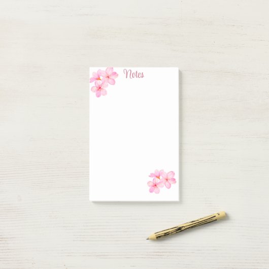 Cherry Blossom Roze Custom Post-it® Notes (Op bureau)
