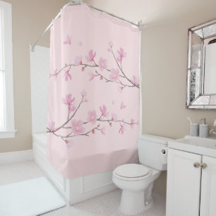 Cherry Blossom - Roze Douchegordijn