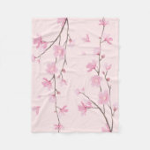 Cherry Blossom - Roze Fleece Deken (Voorkant)