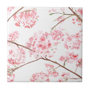 Cherry blossom roze floral elegant  tegeltje