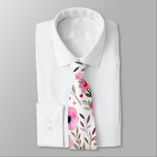 Cherry Blossom  roze Floral Stropdas