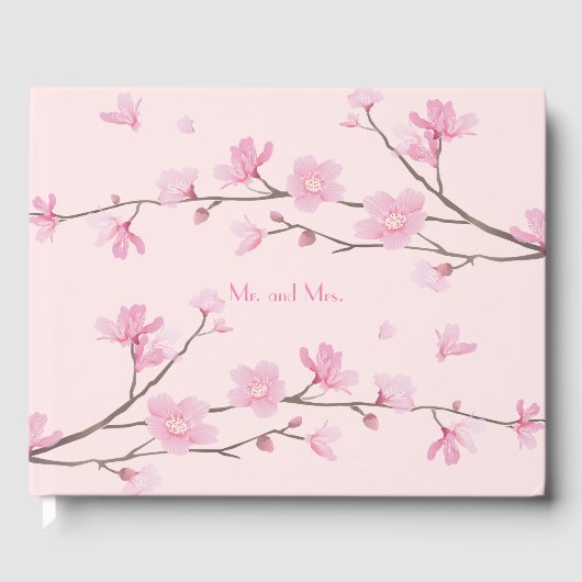 Cherry Blossom - Roze Gastenboek (Voorkant)