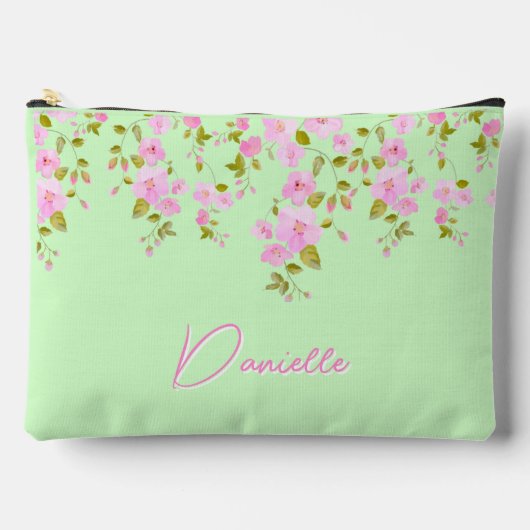 Cherry Blossom Roze & Groen  Custom Etui (Voorkant)