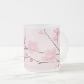 Cherry Blossom - Roze Matglas Koffiemok (Voorkant rechts)