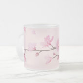 Cherry Blossom - Roze Matglas Koffiemok (Voorkant links)