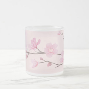 Cherry Blossom - Roze Matglas Koffiemok