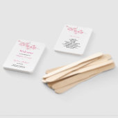 Cherry Blossom Roze Navy Flora Trouwprogramma Handwaaier (Niet-gemonteerd)