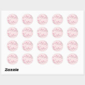 Cherry Blossom - Roze Ronde Sticker (Vel)