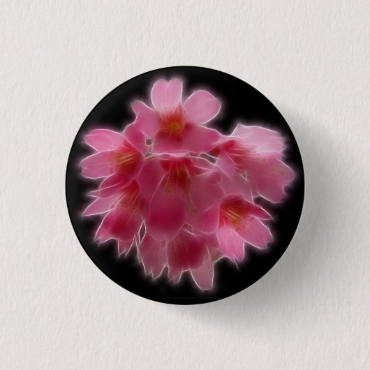 Cherry Blossom Roze Tree Flower Ronde Button 3,2 Cm (Voorkant)
