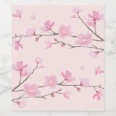 Cherry Blossom - Roze Wijn Etiket (Enkel label)