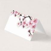 Cherry Blossom Roze Wit Tent Plaats Kaarten (Achterkant)