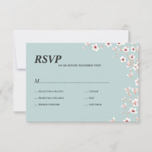 Cherry Blossom rsvp Kaartje