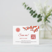 Cherry Blossom RSVP Online | QR-code Informatiekaartje (Staand voorkant)