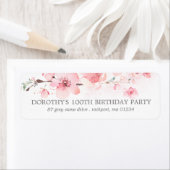 Cherry Blossom Rustic Pink Floral Address Label (Insitu)