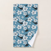 CHERRY BLOSSOM - SAKURA (BLEU FUMEUR) (Serviette à main)