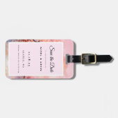 Cherry Blossom Sakura Bruiloft Save The Date Bagagelabel (Voorkant horizontaal)