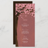 Cherry Blossom Sakura (Dusk) Waterverf Menu Kaart (Voorkant / Achterkant)