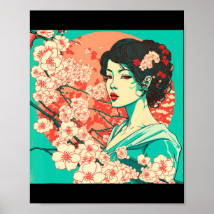 Cherry Blossom Sakura Japans kunstanimme Poster