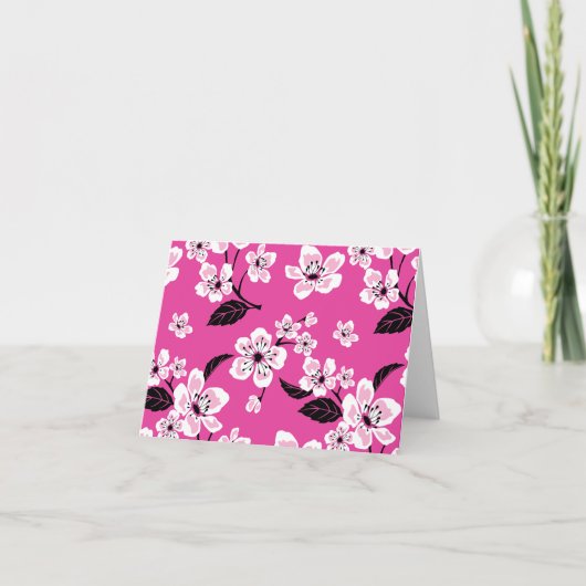 CHERRY BLOSSOM - SAKURA (PINK) BEDANKKAART (Voorkant)