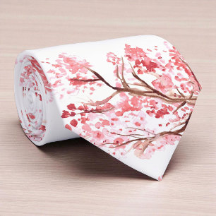 Cherry blossom Sakura Pink Floral Wedding Stropdas