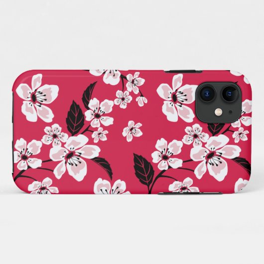 CHERRY BLOSSOM - SAKURA (RED) Case-Mate iPhone CASE (Achterkant (horizontaal))