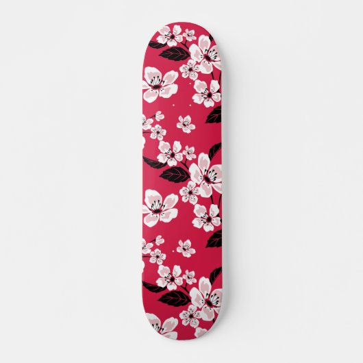 CHERRY BLOSSOM - SAKURA (RED) SKATEBOARD (Voorkant)