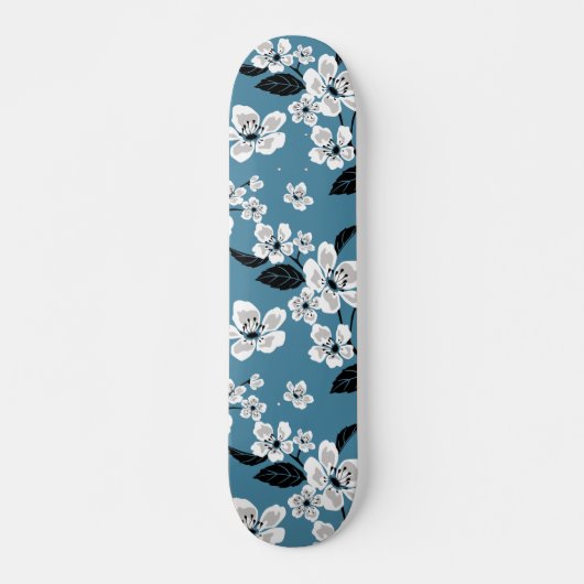 CHERRY BLOSSOM - SAKURA (SMOKY BLUE) SKATEBOARD (Voorkant)