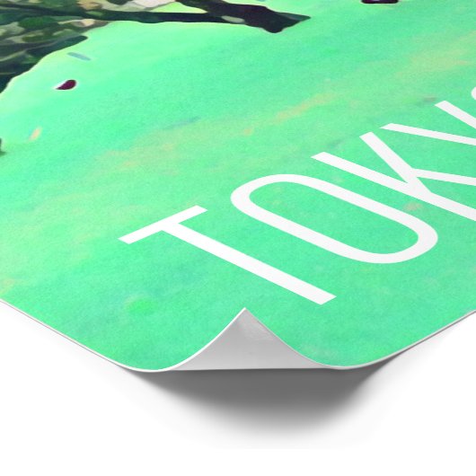 Cherry Blossom Sakura Tokyo Japan reisdruk Poster (Hoek)