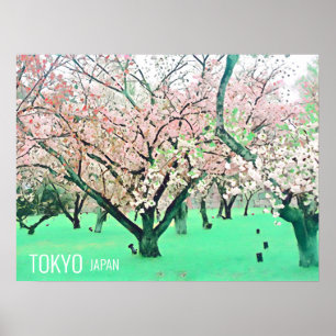 Cherry Blossom Sakura Tokyo Japan reisdruk Poster