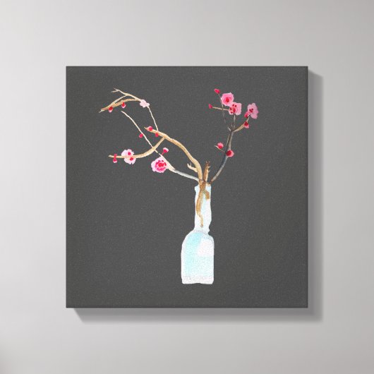 Cherry Blossom sakura waterverf art Canvas Afdruk (Voorkant)
