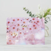 Cherry blossom Sakura Wedding Invitation Kaart (Staand voorkant)