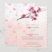 Cherry Blossom/Sakura Wedding Invitations (Devant / Derrière)