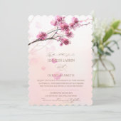 Cherry Blossom/Sakura Wedding Invitations (Debout devant)