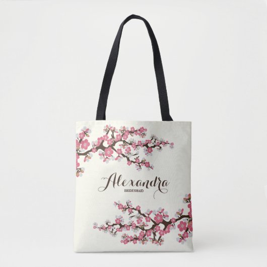 Cherry Blossom Sakura Wedding Party Tas (roze) (Voorkant)