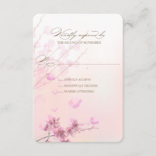 Cherry Blossom/Sakura Wedding RSVP Kaarten Kaartje