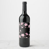 Cherry Blossom – Sakura Wine Bottle Label Wijn Etiket (Voorkant)