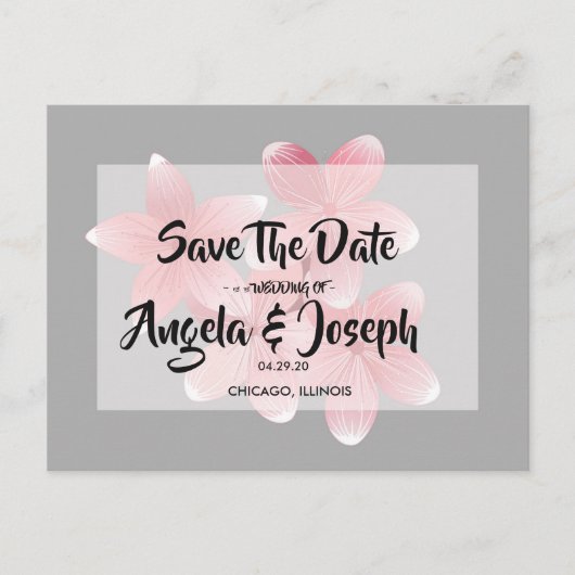 Cherry Blossom Save the Date Aankondigingskaart (Voorkant)