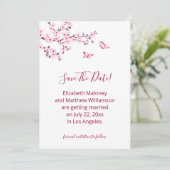 Cherry Blossom Save The Date Card (Staand voorkant)