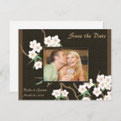 Cherry Blossom Save the Date Foto Briefkaarten (Voorkant / Achterkant)