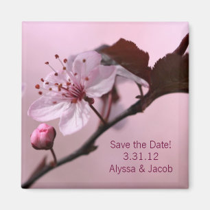Cherry Blossom Save the Date Magnet Magneet