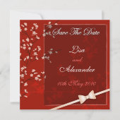 Cherry Blossom Save The Date :: Rood (Voorkant)