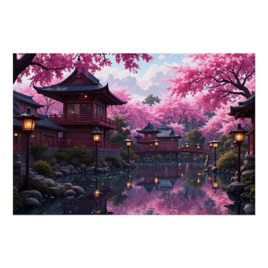 Cherry Blossom Serenity Perfect Poster (Voorkant)