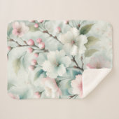 Cherry Blossom Sherpa Blanket Deken (Voorkant (horizontaal))