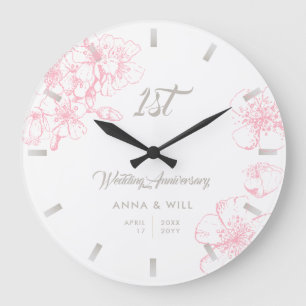 Cherry Blossom Sketch Modern Wedding Jubileum Grote Klok