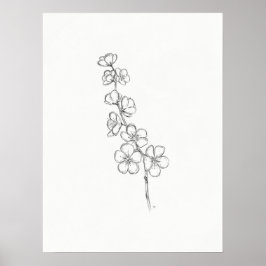 Cherry Blossom Sketch Print