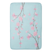 Cherry Blossom - Sky Blue Badmat (Voorkant Verticaal)