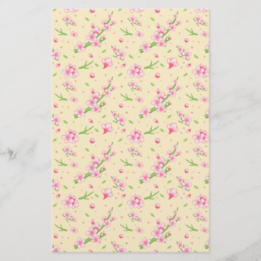 Cherry Blossom Soap Wrap Paper (Voorkant)